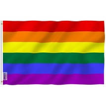 Anley Fly Breeze 4x6 Ft Rainbow Flag 6 Stripes Gay Pride Banner Flags Polyester - £10.50 GBP
