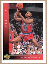 1993-94 Upper Deck #29 Michael Adams Washington Bullets - £1.32 GBP