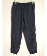 Vintage Lands End Lined Winbreaker Pants Zip Legs Navy Blue Mens Size Me... - $428.96 MXN