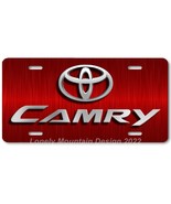 Toyota Camry Inspired Art Gray on Red FLAT Aluminum Novelty License Tag ... - £14.21 GBP