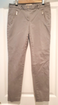 Michael Kors Womens 8 Long Dress Pants Zip Front Pockets Gray - £17.40 GBP
