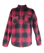 Cabelas Mens Sherpa Lined Hunting Coat Red Black Lumberjack Buffalo Plai... - $49.49