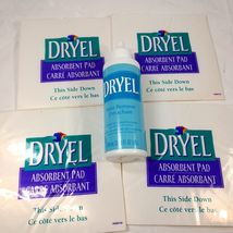 Vintage Dryel Stain Remover Bottle Liquid 3.38oz &amp; absorbent pad set 4 d... - $23.00