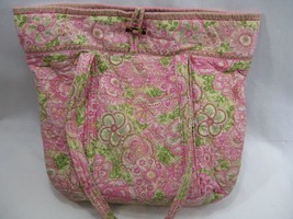 Vintage Vera Bradley Retired Petal Pink Toggle Tortoise Tote Shoulder Bag Floral - £15.45 GBP