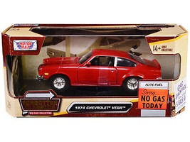 1974 Chevrolet Vega Red Forgotten Classics Series 1/24 Diecast Car Motormax - £29.12 GBP