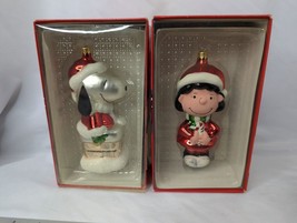 Kurt Adler Peanuts Snoopy Lucy Christmas Ornament Lot - £16.78 GBP