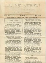 The Midtown Vet March 1947 Issue American Veterans Committee Manhattan C... - $17.82