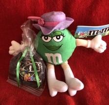 Green M&amp;M&#39;s Spring Stuffy with hat &amp; candy NEW - $9.89