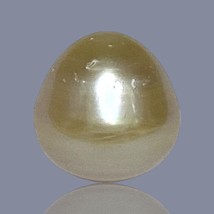 Oval Drop 16.1 x 16.4mm 29.2 Carats Rich Gold Philippines South Sea Pearl Loose - $148.95