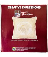 Erica Wilson Needlepoint Kit Antique White Lace Pillow 1981 Creative Exp... - $45.50 CAD