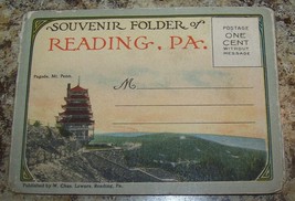 c1930 Antique Souvenir Folder of Reading Pa. 16 inside scenes View Book - $9.89