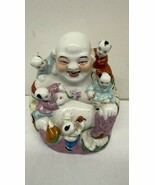Laughing Buddha. 6.5” inch Tall Chinese Porcelain Figure/Statue - $41.70 CAD