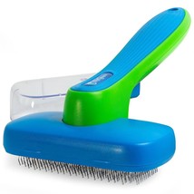 PetLovers EzSlicker Brush - Self Cleaning Dog and Cat Hair Brush, Efficient Shed - £15.50 GBP