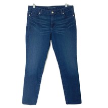Michael Kors Womens size 10 Tapered Leg Mid Rise Stretch Jeans Dark Blue Wash - £21.57 GBP