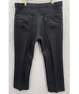 Vintage Levi&#39;s Polyester Slacks Pants Black Gold Tab 40 X 34 Made In USA... - $31.68