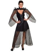 Halloween - Black Gothic Lace Dress , Size 10-24 - $54.56