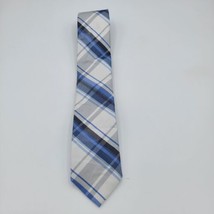 Van Heusen Men&#39;s Silk Neck Tie Multicolor 58.5 x 3 Inches, White And Blue - £9.58 GBP