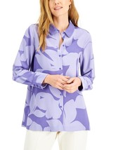 MSRP $70 Alfani Button-Front Top Purple Size Small - £11.05 GBP