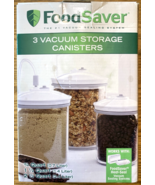 FoodSaver Vacuum Packaging Canister Set 3 Sizes 3/4 1-1/2 2-1/2 Quart, New - $54.91 CAD