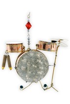 Drum Set Ornament Music Instrument Theme Metal Fair Trade Pilgrim Imports New - £19.80 GBP
