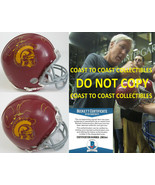 Pete Carroll autographed USC Trojans football mini helmet COA proof Beck... - £140.78 GBP