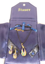 Stauer Jewelry Murano Glass Beads Necklace + Earrings Set Made In Italy - £46.67 GBP