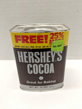 Hershey&#39;s Cocoa Powder 10 Oz Size Vintage Tin Made in USA with Lid - $14.80
