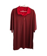 Champions Tour Polo Mens XXL Red w/Horizontal Black Stripes Golf Short S... - $23.31 CAD