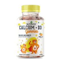 Nutrazee Calcium+Vitamin D3 Gummies Supplement For Kids &amp; Adults, 45 Gummy Bears - £17.23 GBP