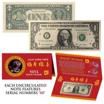 2025 Lunar Chinese New YEAR of the SNAKE Lucky US $1 Bill w/ Red Folder ... - $205.98 MXN