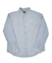Polo Ralph Lauren Chambray Shirt Mens XL Blue Button Up Long Sleeve Slim... - $45.41