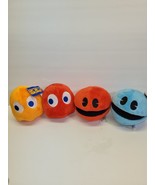 2 Pac Man and 2 Pac Man Battle Royale Plush Bandai Namco Red Blue Orange 5&quot; - $24.38 CAD