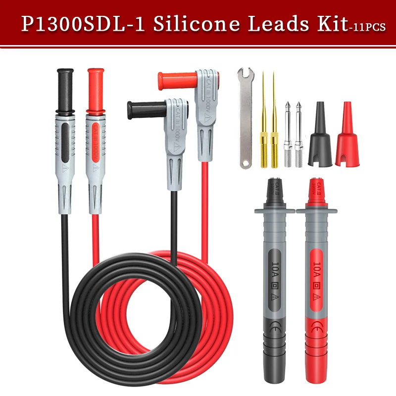 Cleqee P1300SDL  Test Lead kit 4mm Banana  Cable Test Hook Clip Multimeter Probe - £156.32 GBP