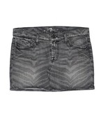 7 for all mankind dark demin skirt size 28 pockets zebra print - $622.09 MXN