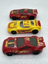 Lot Of 3 Mattel Hot Wheels Pull Back Race Cars General Mills Cereal Toy 2011 - $9.49