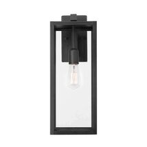 Hampton Bay Hurley 19.25 in Matte Black Farmhouse Outdoor 1-Light Wall S... - $47.92