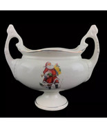Vintage Santa Claus Christmas Pottery Flower Vase Urn Handled Planter 8X... - $64.46 CAD