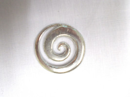 Maori Tribal Spiral Infinity Galaxy Outer Space Symbol Pewter Pendant Necklace - £8.03 GBP