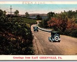 Générique Pays Route Voitures Voeux De L&#39;Est Greenville Pa 1929 Wb Posta... - £4.09 GBP