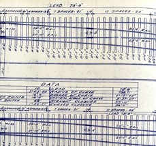 1959 Railroad Bangor Aroostook Original Blueprint 10 Turnout Crossover A7 DWDD11 - £93.03 GBP