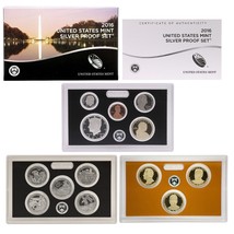 2016 S US Mint Silver Proof Set - 13 Coins COA Original Box - £75.41 GBP