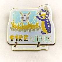 Long Island NY Fire &amp; Ice Softball Team Pin Button Vintage - £9.61 GBP