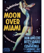 Decoration movie Poster.Home Room Interior design.Moon over Miami.6665 - £13.70 GBP+