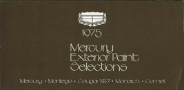 ORIGINAL Vintage 1975 Mercury Paint Colors Brochure Book - £15.47 GBP
