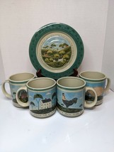 Set Otagiri William Kimball 8.25&quot; Plates (5) And 4&quot; Mugs (4) Landscape A... - $74.79