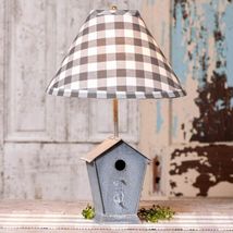 Birdhouse Lamp With Shade in weathered tin - SALE image 2