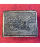 Metal Cedar Lined Cigarette Trinket Embossed Box Lid Made in Japan Stage... - €16,49 EUR
