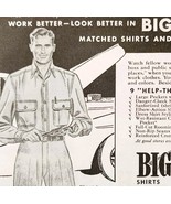 1947 Big Yank Work Clothes Advertisement Vintage Shirts Pants Clothing E8K - $19.99