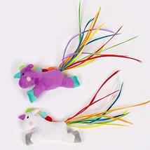 MPP Cat Toys Choose Fun Rainbow Unicorn Wicker Ball Feather Flamingo Spinner Rou - £9.48 GBP+
