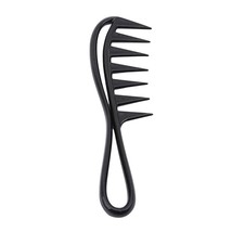 Barber Wide Shark Toothed Rake Hollow Comb Thick &amp; Afro Hairdressing Hai... - $75.83 MXN